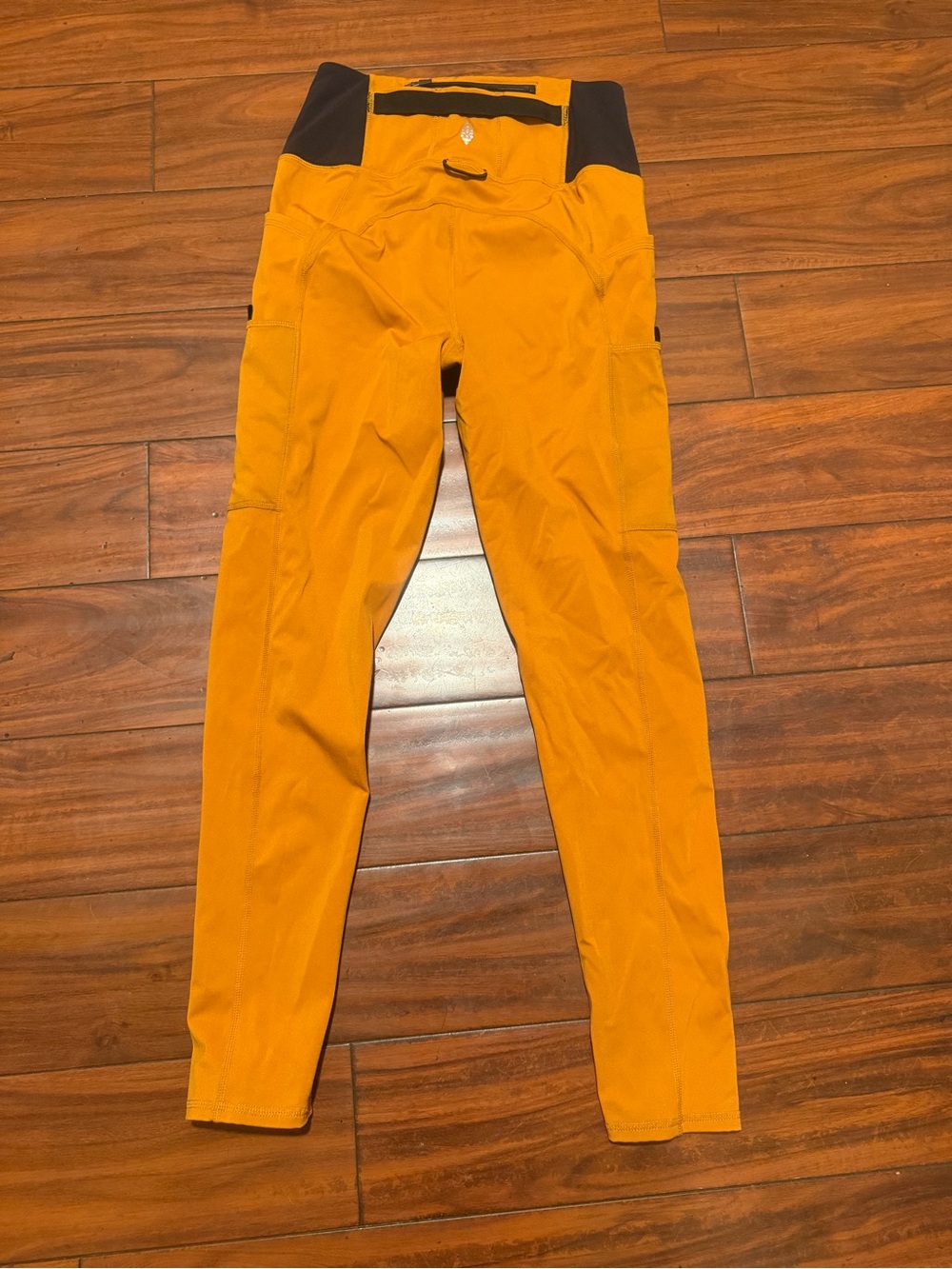 FP Movement by Free People Mustard Yellow Leggings with‎ Black Waist Panel